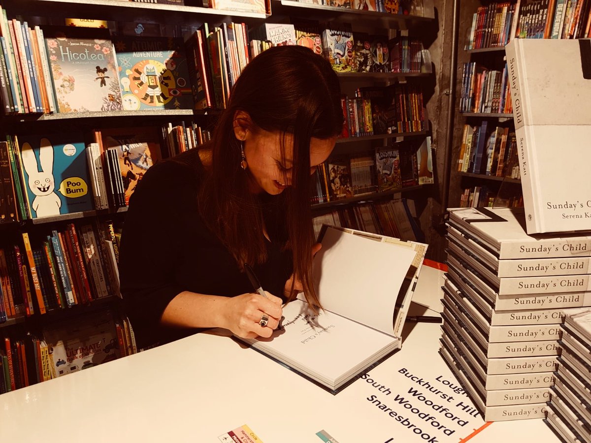 Such a wonderful night <a href="/GoshComics/">Gosh! Comics</a> celebrating the launch of my gorgeous friend <a href="/SerenaKatt/">Serena Katt</a>’s incredible graphic novel #SundaysChild! Available in all good bookshops!! <a href="/ObserverUK/">The Observer</a> Graphic Novel of the Month!