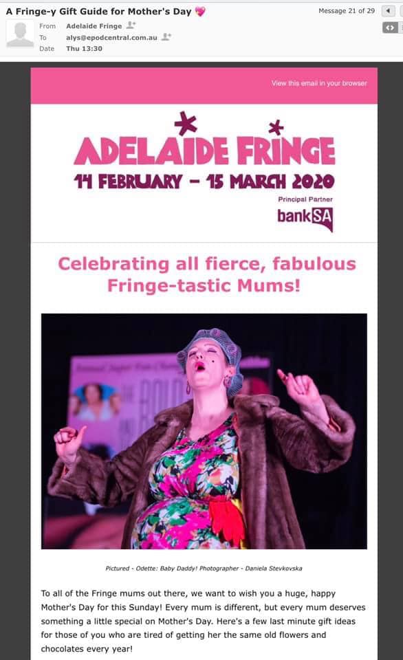 Odette rocked on at the Adelaide Fringe...let the fun continue in Brighton this weekend!
May 10-12, 7pm
<a href="/OtherplaceBTN/">Otherplace Brighton</a> <a href="/TheWarrenSmith/">Warren Smith</a> <a href="/brightonfringe/">Brighton Fringe</a> <a href="/latestbrighton/">Latest Brighton</a> #BrightonFringe brightonfringe.org/wh…/odette-baby-daddy-117320/