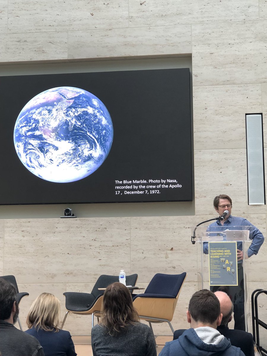 WaterCenterPenn's tweet image. Roderick Coover @PPEHLab talks #LearningWithWaters about his work around communication and connection on environmental issues through art. “Sustaining is not sustainable”