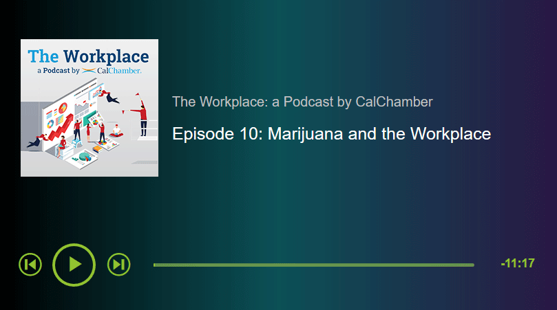 CalChamber's tweet photo. #EmploymentLaw experts dive into details about the profound impact that legalization of #recreationalpot is having on recruiting/retaining employees, plus the parameters of an employer’s ability to maintain a drug-free workplace. #TheWorkplace Podcast
https://t.co/qTSHiUGFK3 https://t.co/KYZyUz6XLk