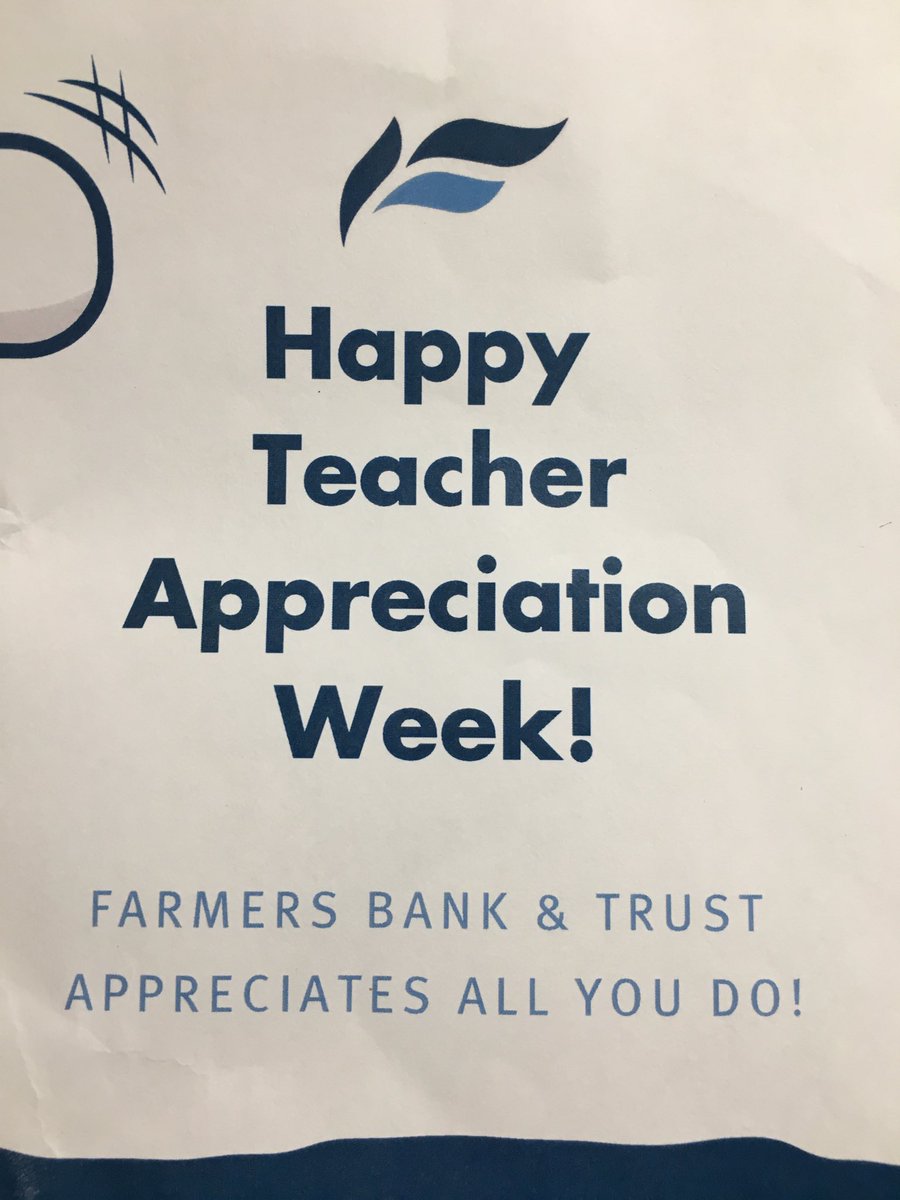 Thank you Farmers Bank for all our treats 🧁🍪 this week! ⁦@LCSDCougars⁩ ⁦@MyFBTBank⁩ #Proud2BCougars