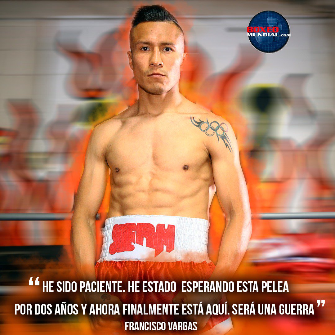 BoxeoMundial's tweet photo. Luego de que Miguel Berchelt le arrebatara la corona Superpluma del Consejo Mundial de Boxeo (CMB) en 2017, Francisco Vargas tendrá su esperada revancha este Sabado desde la Tucson Arena de Arizona.
¿Quien esta con #TeamBandido? 🇲🇽🥊
Imagen editada: @samaudiovisual https://t.co/2VGTAxFWhp