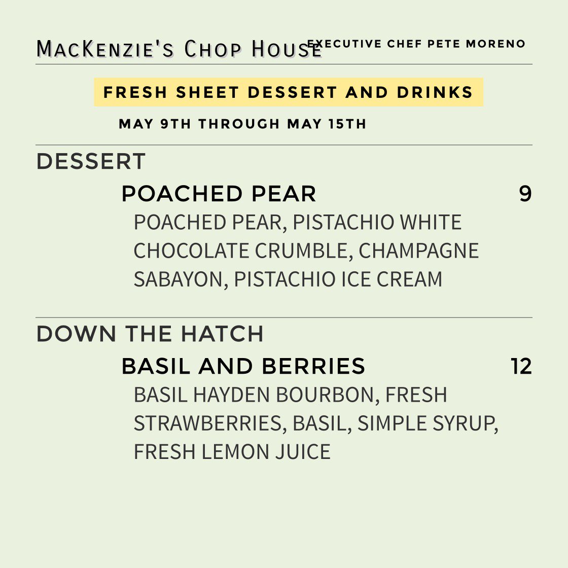 Keeping it fresh every Thursday! #dinnertime #chefspecials #foodies