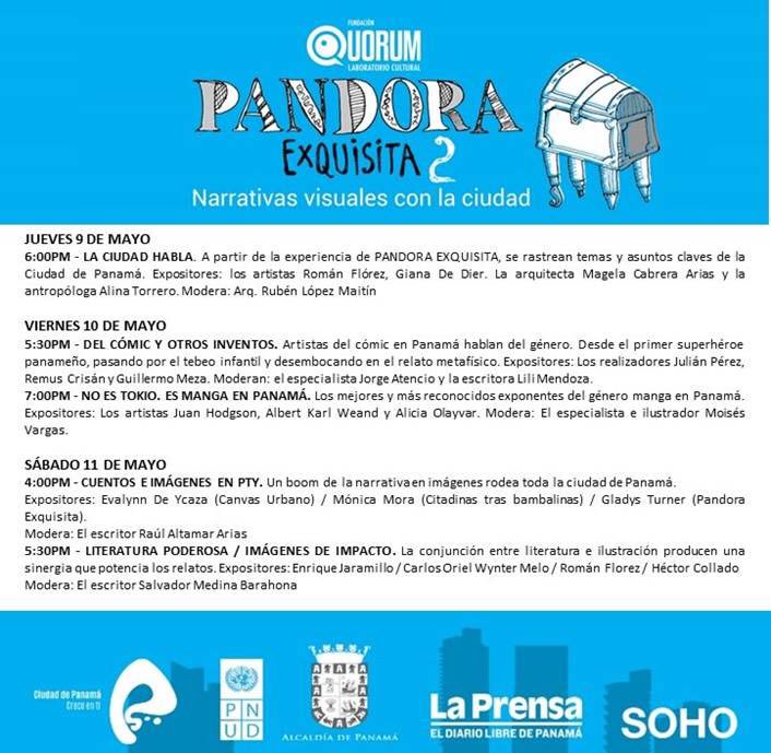 Ciudadpanama500's tweet photo. Participa de las actividades de #QuorumLabCultural para cerrar la exhibición de Pandora Exquisita vol. 2 en Soho Mall desde hoy hasta este sábado 11 de mayo.⚡️ ¡Es gratis!🚀 Este es uno de los proyectos ganadores del #Fondo500 en su 1ra edición.🙌 #PANAMA500 #HaciaLos500 #Panama https://t.co/C3PBtw1rVS