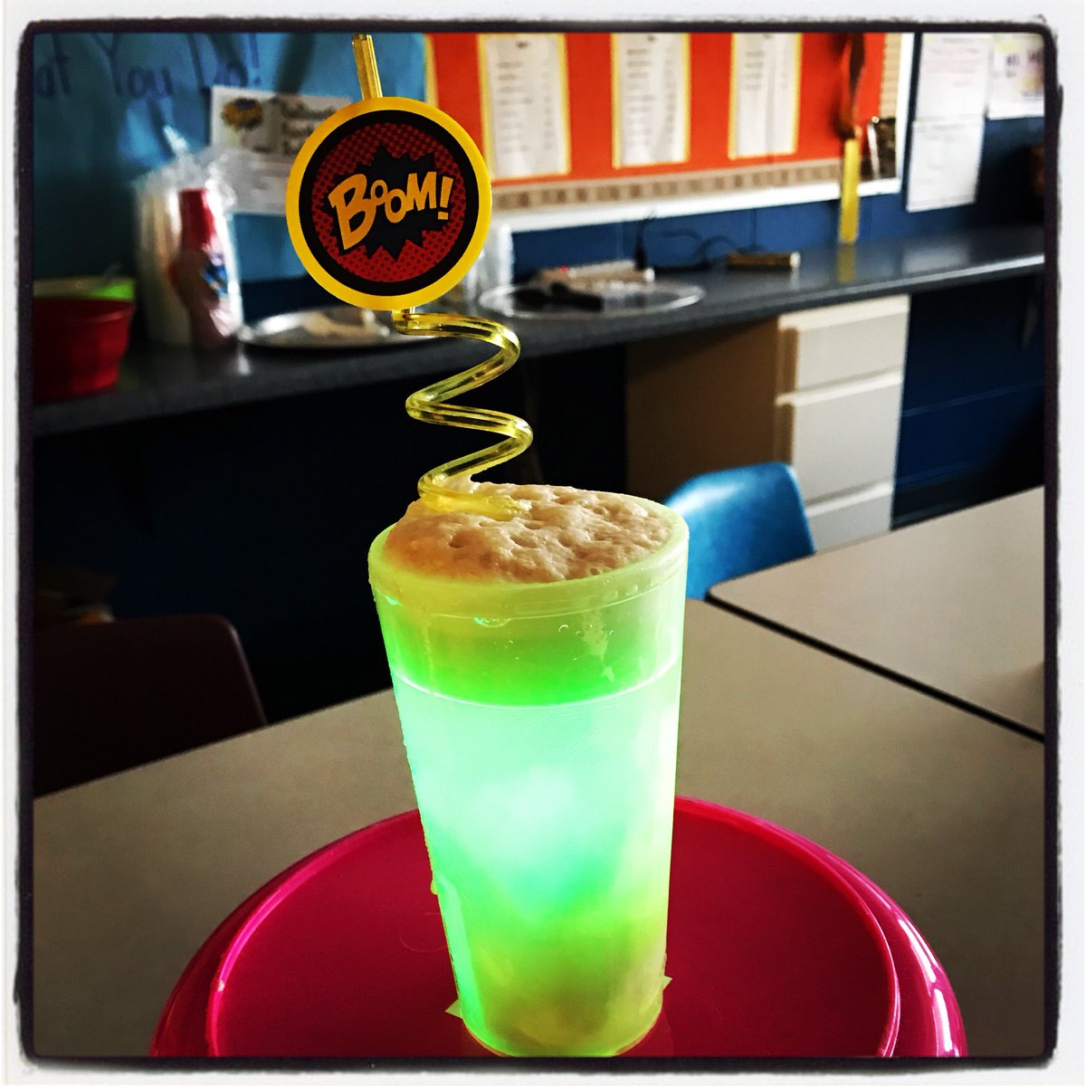 Radioactive Rootbeer floats for Teacher Appreciation Week...ahhh these are so cute!! It has been so fun this week planning how to appreciate our wonderful teachers for what they do teaching our kids daily! Thank you @westvikings teachers! #westisbest #ThankaMOTeacher #cpsbest