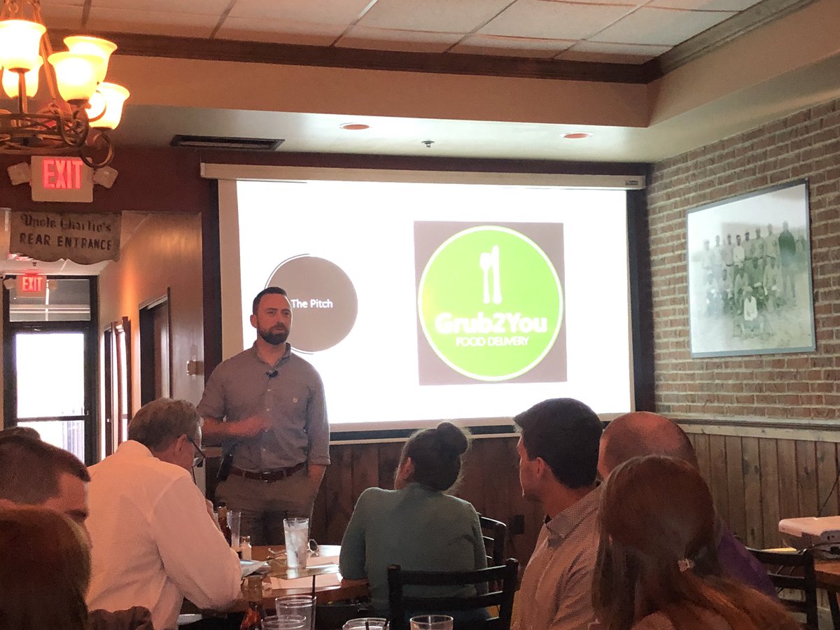 Chamber Member Grub2You pitching at the Mansfield <a href="/SDRDorg/">SunDownGroup</a> tonight! Have you tried their local food delivery services? #RichlandRocks #MansfieldRising #StartUpRichland