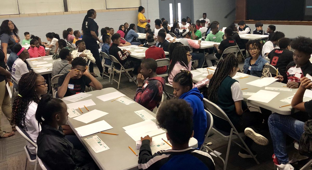kriddieloo's tweet photo. BCS Middle School Math Tournament was amazing with more than 100 students competing! Congrats to all the winners, teachers, and organizers! Our students are brilliant!!!! @BhamCitySchools @prwill1052 #BCSCurriculumandInstruction https://t.co/qnzGWss5x9