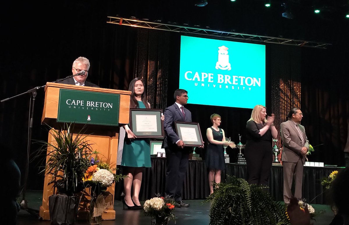 At the President's Dinner for graduating students; Brittany Zhou, MBA CED  student was honored for her tireless contribution to campus life