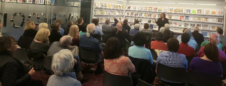 PrincetonPL's tweet image. Full house in our 2nd floor newsroom as we welcome @alafaireburke to Princeton to talk about her latest novel THE BETTER SISTER. So fascinating to learn about her path to becoming an author. Thanks @CandDMystery for your support of this event. #programminglibrarian