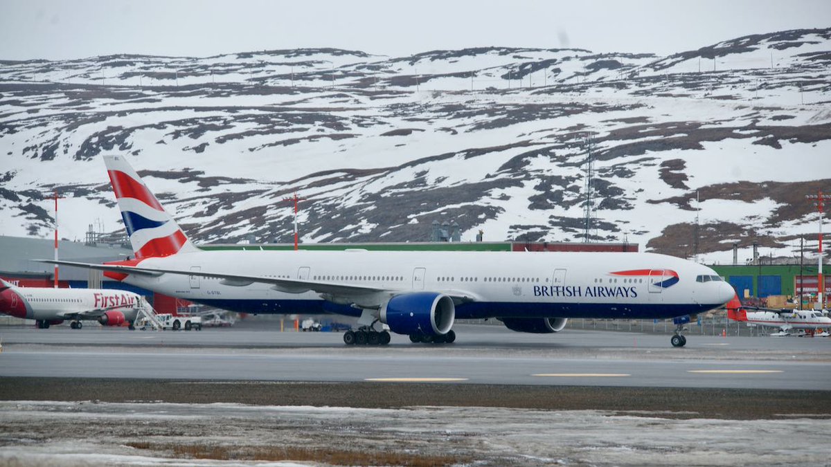 FrankReardon1's tweet photo. More Photos @British_Airways flight #BA273 #B777-300ER #GSTBL landing in #Iqaluit #Nunavut for an medical emergency. #LHR to #SAN MAY.9.2019 #YFBSpotters 
@TomPodolec @HeadsUpAviation https://t.co/JYAlCfEb7l