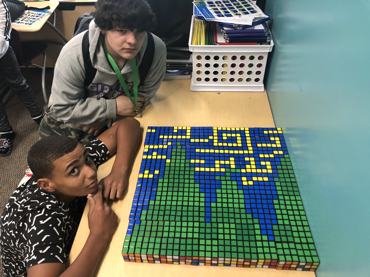 LHC_Dream's tweet photo. Mrs. Haverly’s class has been busy with Rubik’s cubes this week! https://t.co/AUFnOoLSDJ