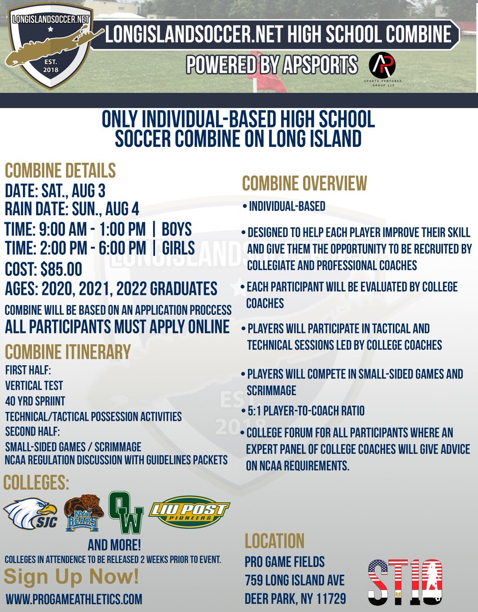 LongIslandSoccer.Net to Host Inaugural High School Combine #NCAASoccer #d3soc