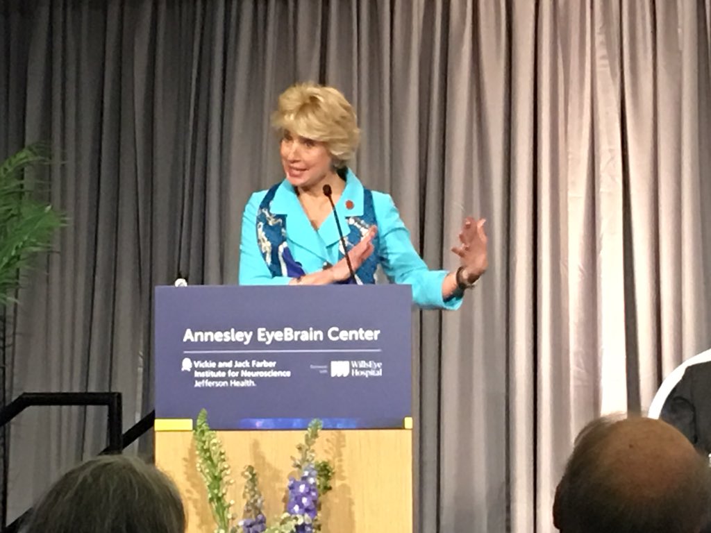 Wills_Eye's tweet photo. Wills Eye & Jefferson Health proudly announce the launch of the William H. Annesley, Jr., MD ‘48 #EyeBrain Center. At Alumni Hall, leaders of both institutions hailed Neuro Ophthalmology Chief & Founding Exec Dir, Bob Sergott, MD for his vision, expertise & dedication to patients https://t.co/ymP9Z9Pvl2
