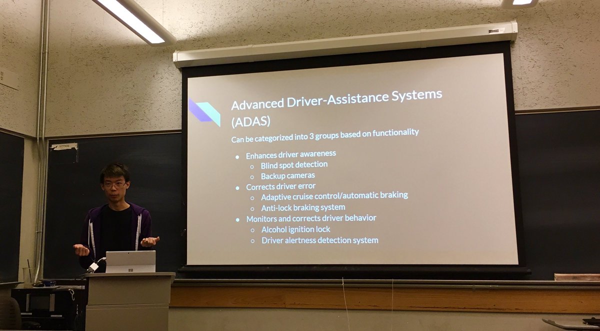 UCBSafeTREC's tweet image. Erick Bi presents: The development of vehicle technology to reduce crashes. C265 #TrafficSafety #InjuryControl