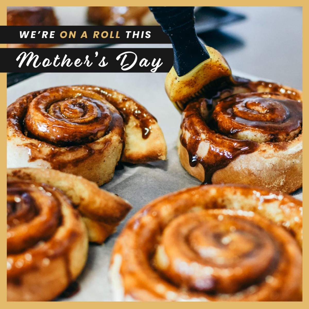 Our Executive Chef Chanaka is creating something sweet for Mother's Day! Every Mom who brunches with us will be gifted a free cinnamon roll!