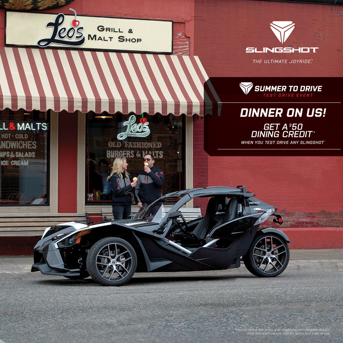 CycleCountry's tweet photo. Come and get DINNER ON US when you stop in at Woods Cycle Country to test drive any new Polaris Slingshot. #PolarisSlingshot #SummerToDrive #WoodsCycleCountry #Austin #SanAntonio #NewBraunfels #SlingshotsOfTexas https://t.co/k2ko62bZjn