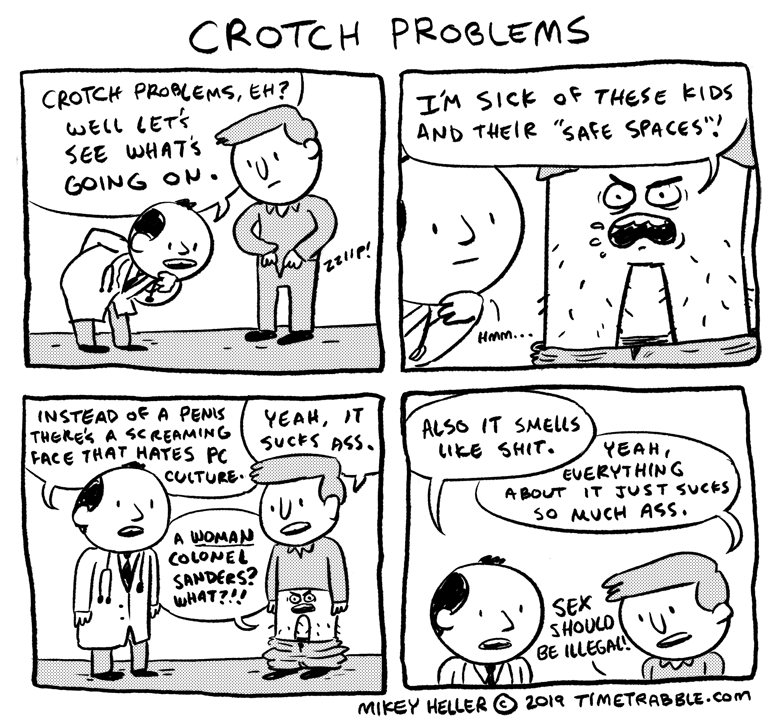 i drew a comic about crotch problems 