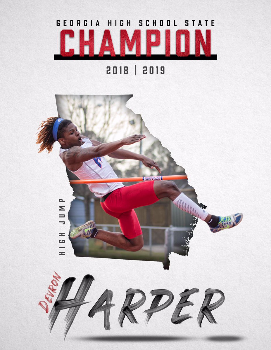 Congrats to incoming freshman WR <a href="/DevronHarper/">Devron Harper</a> for winning the Georgia State Championship in high jump for the ✌🏽 year in a row! #tagsecured #dawg ⛓🏆