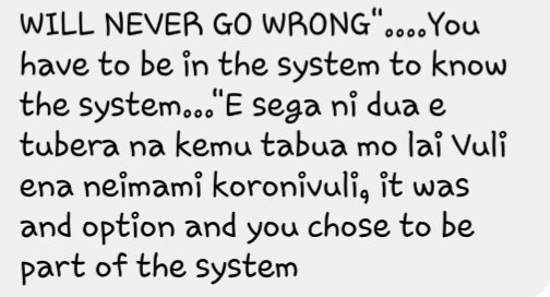 fiataukave's tweet photo. If you're an OB or parent of a "prominent school in tailevu" and if you use the same justification as ⤵️ to defend bullying in the sch, you're just as bad! Our kids didnt choose to go to a school to be bullied. Tabua ni waci o vatukuna tiko mai qori! https://t.co/jUpRu4ki92