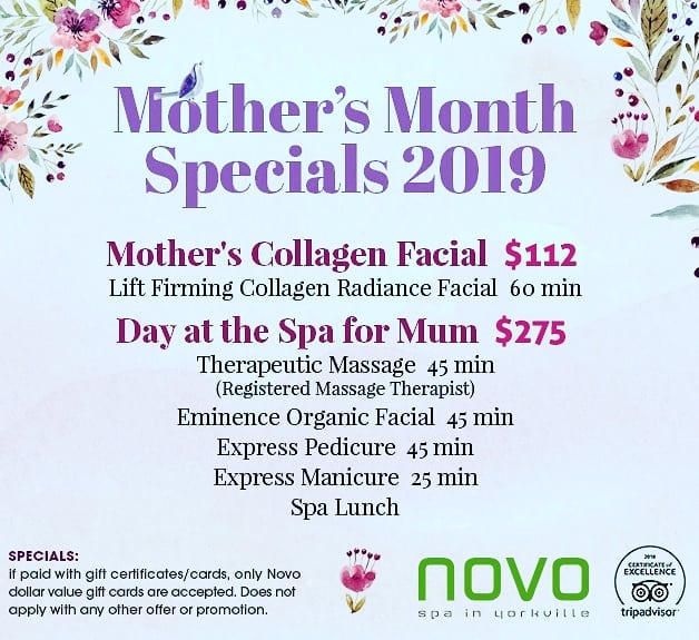 Novospa's tweet image. Mother's day is fast approaching ❤ We have the perfect gift ideas! #iloveyoumom#motherdaygift #spaday#facials #yorkvillefacial #yorkvillespa