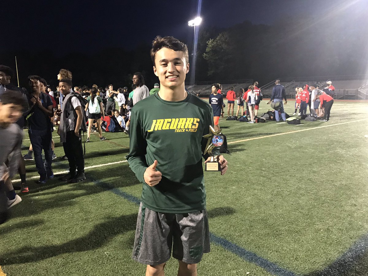 Congratulations to Jaguar Senior Conley Ku who was selected the Outstanding Boys Track Athlete of the 2019 National District Track &amp; Field Championship !  <a href="/FallsChurchHS/">Falls Church HS</a>  <a href="/runjagsrun/">Falls Church XC TF</a>