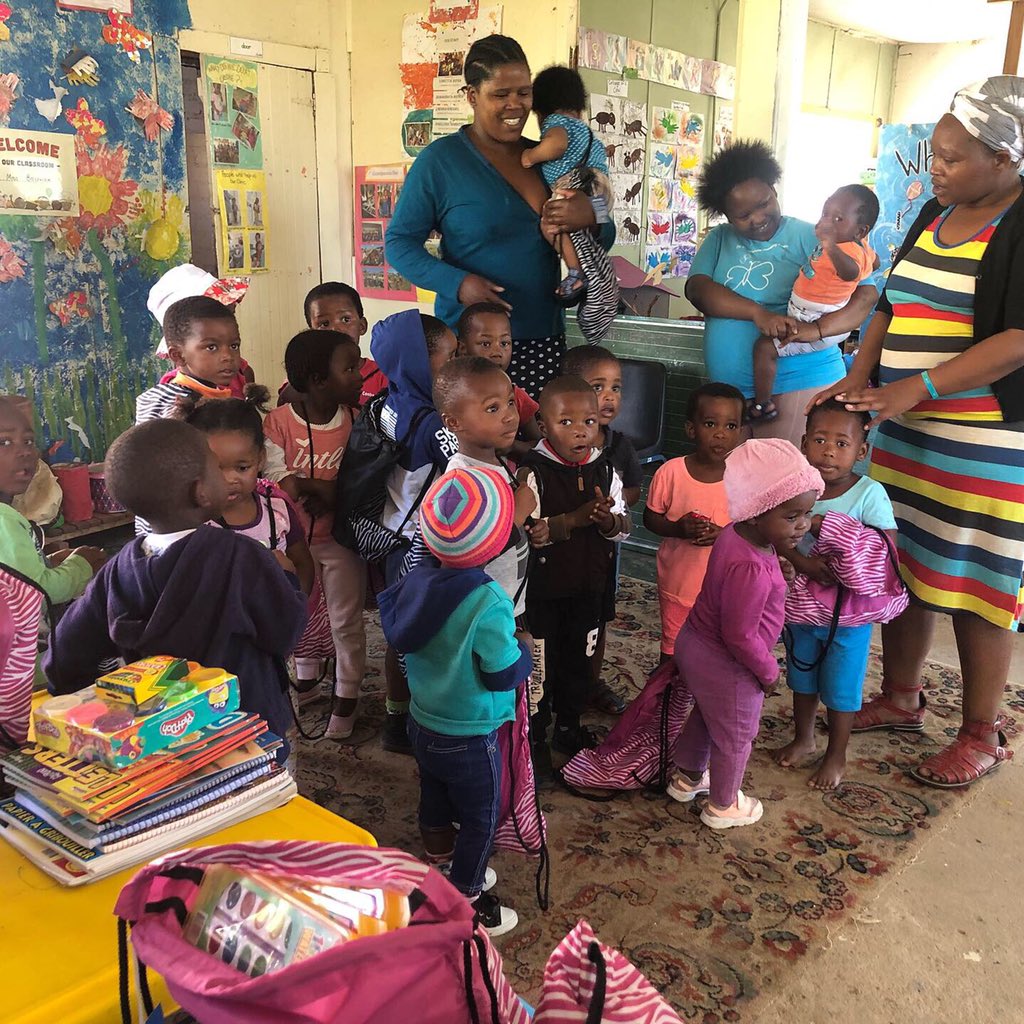 tjwTweinhold's tweet photo. Likely the pinnacle of our African experience. This small rural elem. school struggles to survive each day &amp; doesn’t have electricity. We brought 2 large duffles full of toys, clothes, supplies &amp; packs to share with them. The kids went nuts over our gifts and company! #goosebumps https://t.co/o8zUvCBFIx