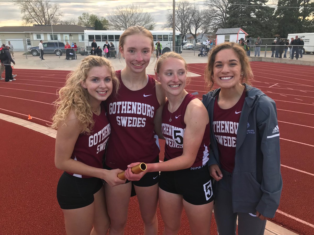 BrysonMahlberg's tweet photo. Congrats Bella, Amaya, Hannah, and Alexis state qualifiers in the 4 x 100 and 4 x 400 meter relays!!! ⁦@coachneels⁩ ⁦@coachcarlin10⁩ ⁦@GothenburgAD⁩ ⁦@GBurgSwedes⁩ https://t.co/k447xpNwxP