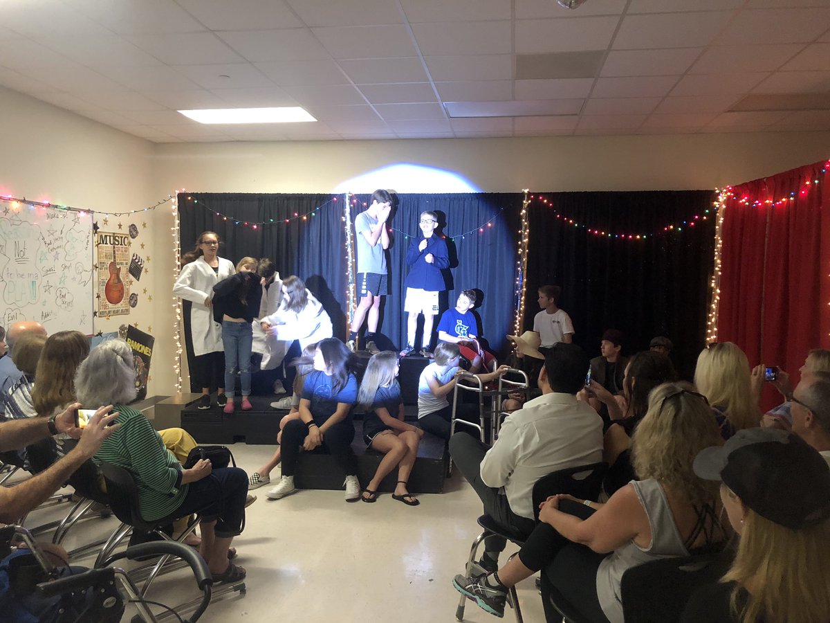 LT_TheGoldenLaw's tweet photo. Final productions in theatre arts today! So proud of these incredibly talented 6th grade thespians! #ltms #ltmsknights https://t.co/5eeLJz49Gk