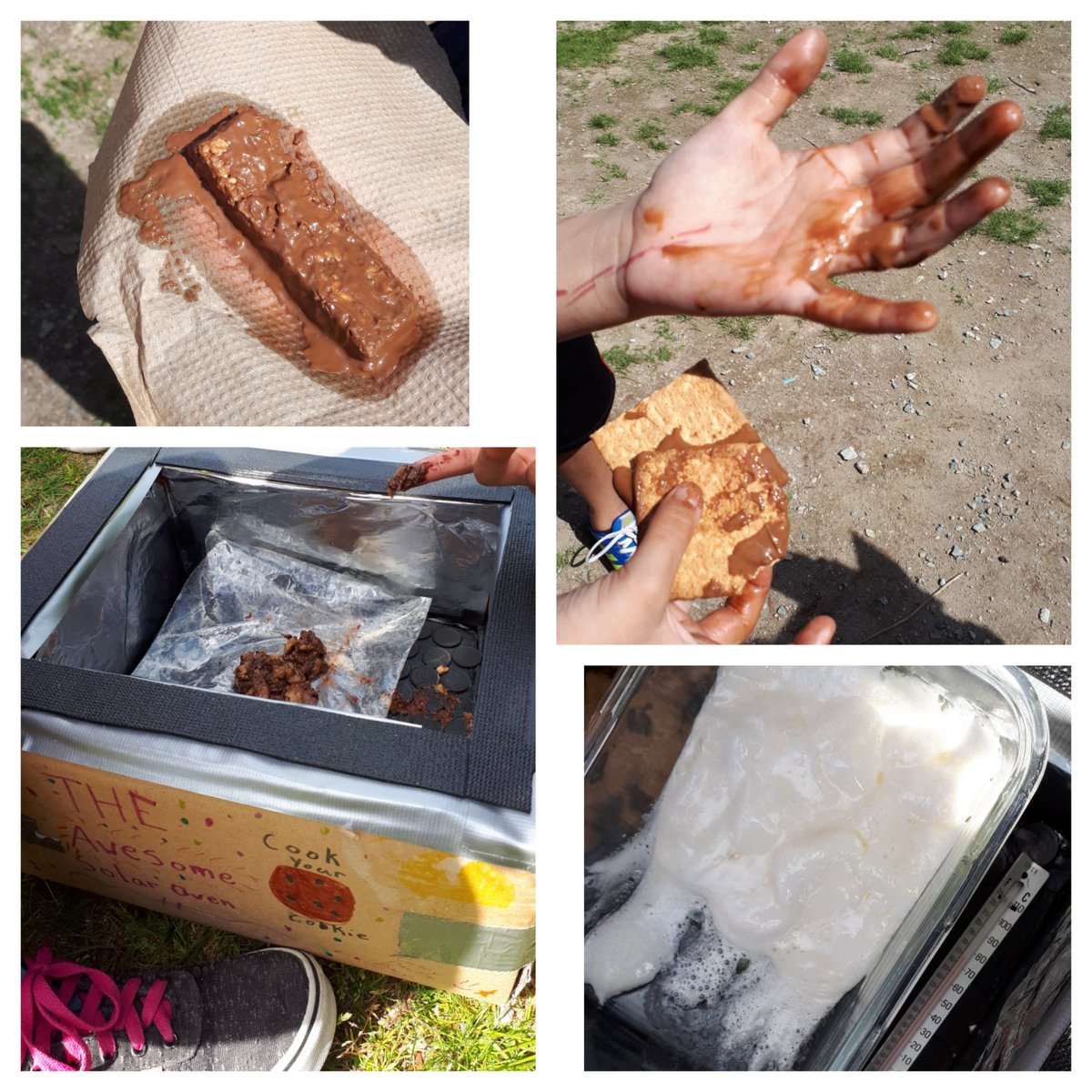 JDTenacity's tweet photo. 80c temp reached today with the solar ovens. @GreenLearning https://t.co/hEGl71ueOt