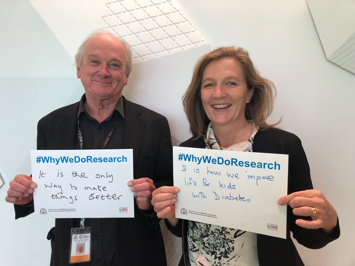 AnneMckenzieAM's tweet photo. Co-Directors of @CDCTelethonKids @ProfTimJones &amp; @ProfLizDavis take part in #WhyWeDoResearch campaign in the lead up to International Clinical Trials Day May 20th @telethonkids #CAHSresearch https://t.co/6L5z55LxBo