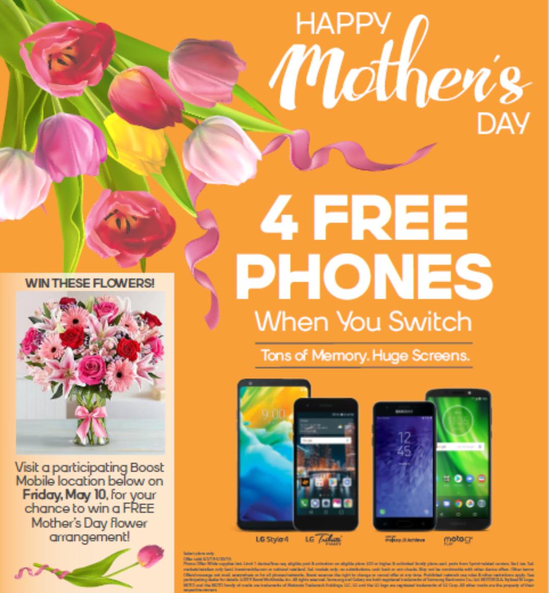 Mothers day event happening @ High Speed Wireless 4149 Broadway NY, NY Join us for 🎼🎧🎉 Music, food and Boost Mobile give-a-ways Tomorrow, 5/10 starting @ 2 PM - 6 PM Get mom a new phone & flowers for Mother's Day! @shawnatspg @JayMiglionico