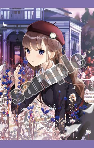 軸中心派 通販 本日よりご予約開始 花のように可憐な美少女イラストで贈る 6月新作b2タペストリー3種が本日よりご予約開始 ふーみ 先生の 花の香りに恋をして は 黒ワンピ姿の茶髪美少女さんのイラストを起用 花の香りを嗅ぐ仕草や 美しい首元