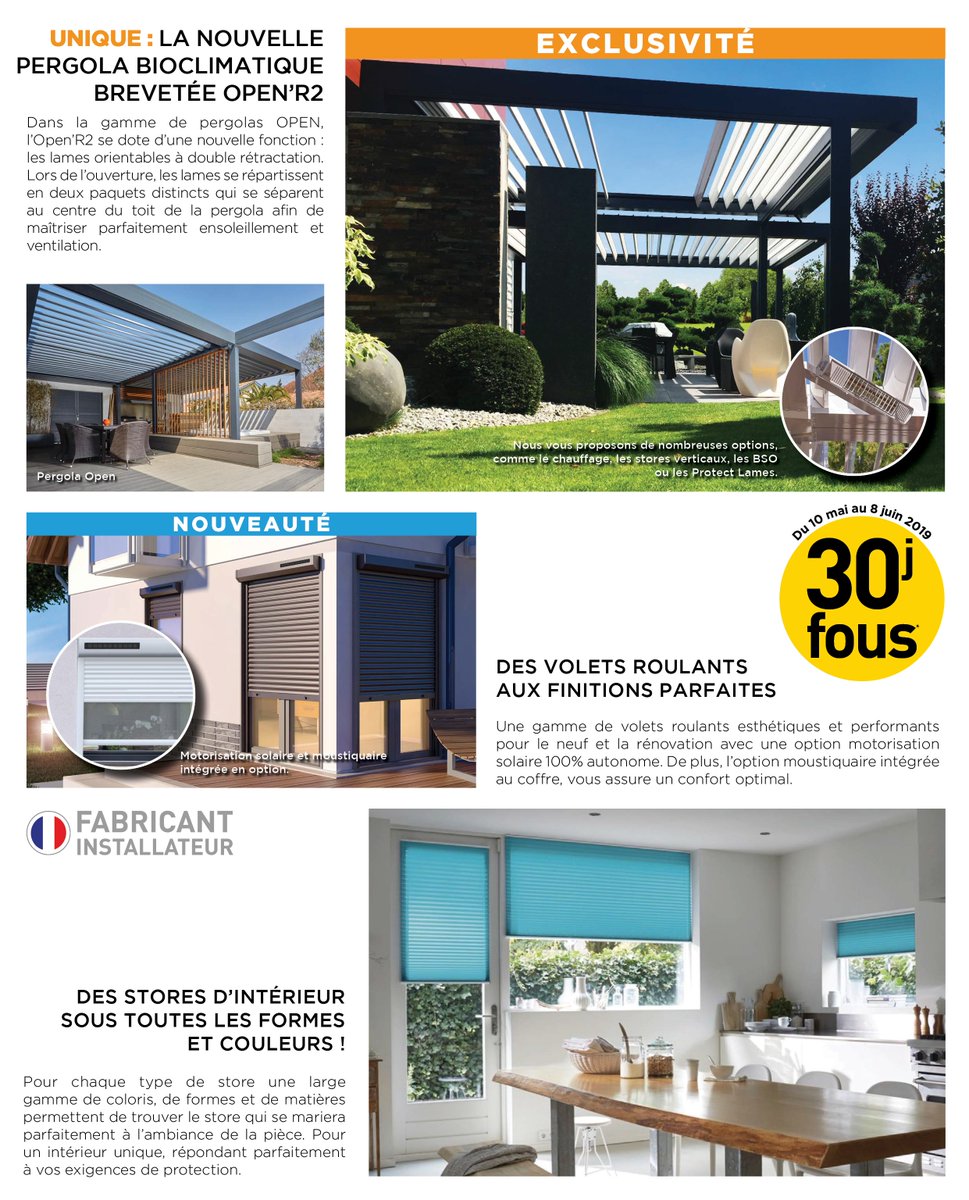 WalterStores's tweet photo. Profitez de 30 Jours Fous* pour équiper votre habitation en #Pergola #BioClimatique, #Stores #Extérieurs &amp; #Intérieurs, #Volets #Roulants, #Brise #Soleil #Orientables &amp; #Portes de #Garage ! + d'informations sur https://t.co/XYhgrxJA7H 🇫🇷
*(hors magasin de Fillinges) https://t.co/JMrvaRTokz
