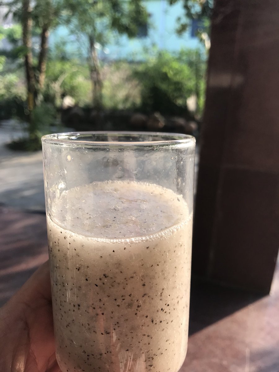 3rd day of Panchkarma : today my Vaidya jee gave me this amazing drink to start my day- followed by almost 90 mins massage- mud therapy- jal Neti and some more therapy to check nerve blockages ....
