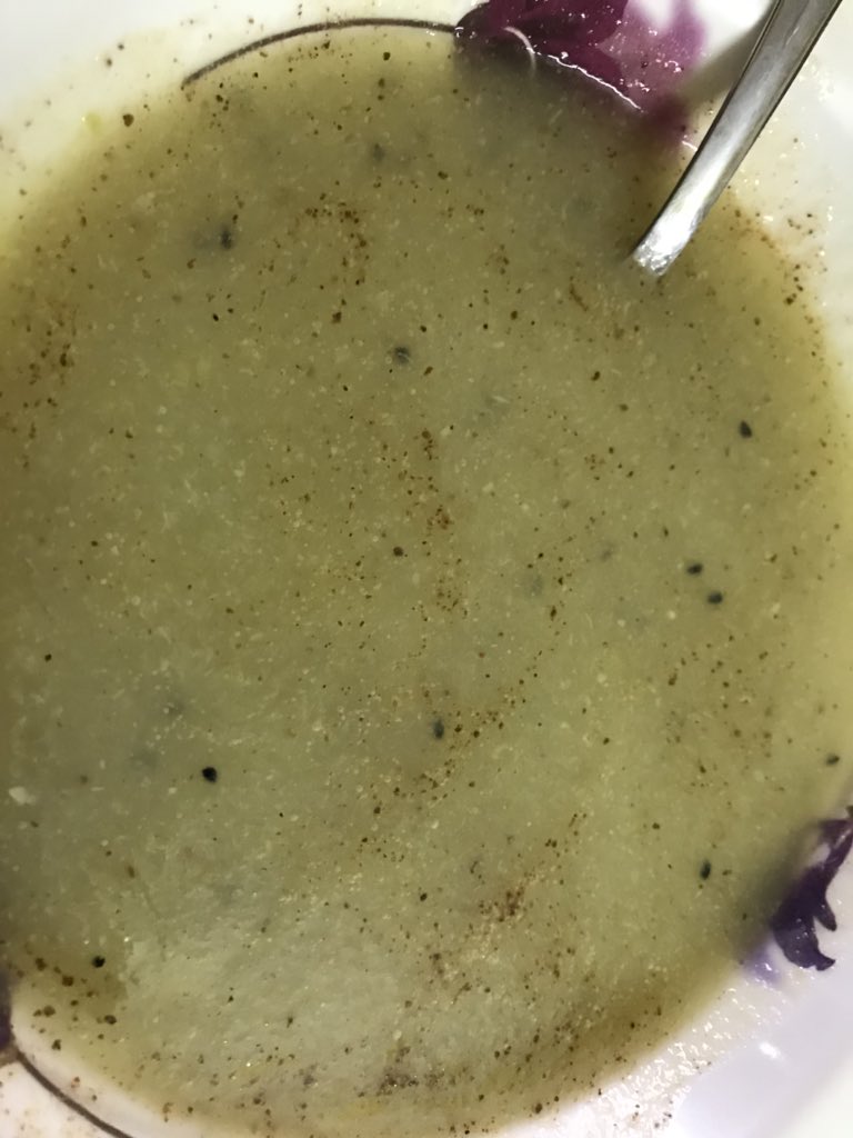 Per Vaidya jee, the stiffness in the body has to go before any therapy yields desired results and to do that- I am off all the grains for now....so breakfast is the lauki ka soup cooked in kalaunji .....