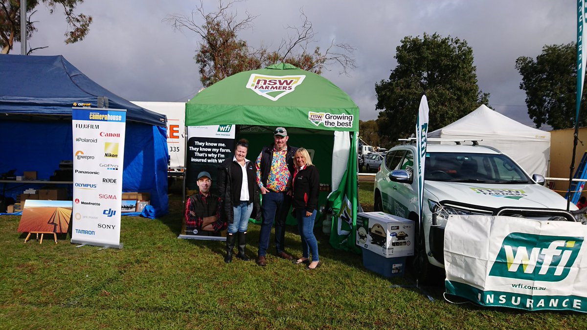 More of our mates at #rfd2019. <a href="/ramhpnsw/">Rural Adversity Mental Health Program</a> drops into <a href="/NSWFarmers/">NSW Farmers</a> tent at site 82. We love visitors come say G'day. People loving the <a href="/trademutt/">TradeMutt</a> shirt too.