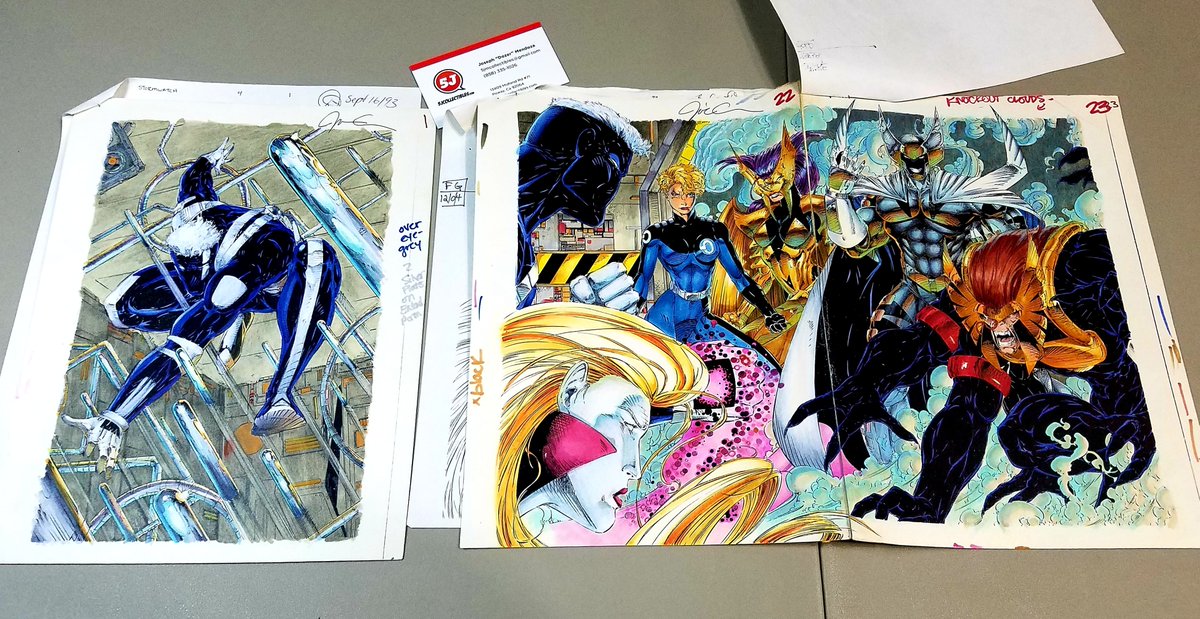 daarkanjel's tweet photo. Came home from @FANEXPODallas to find some awesome colour guides by #JoeChiodo and a couple of prints waiting for me from https://t.co/KuEdYSQ6dp #WildStorm #FireFromHeaven #Backlash #StormWatch #WarGuard #Grifter #Union #ScottClark @JScottCampbell @JimLee @Demonpuppy https://t.co/ze1Osdhvb6