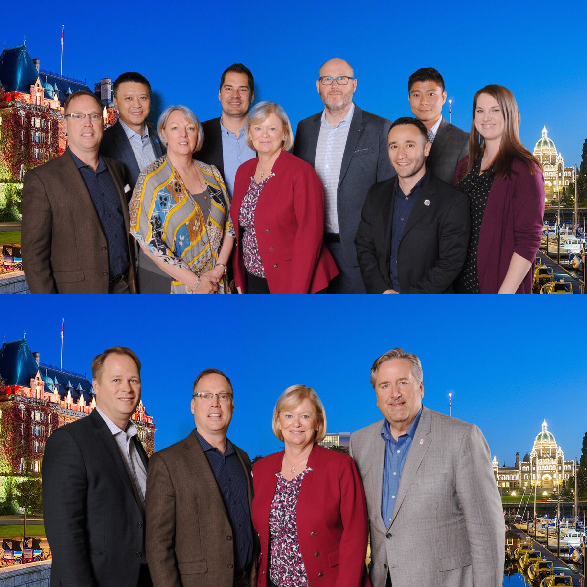 GrahamHaigh's tweet photo. @Wawanesa BC Team plus @ibabc new President @TroyWotherspoon, the (in)famous #ChuckByrne, CEO, IBABC and #CarolJardine, Wawanesa’s President of Canadian P&C. Another great convention. Excellent discussion on #transformation today. #GoBrokersGo #IBABC19 https://t.co/cqljKD7Jqj