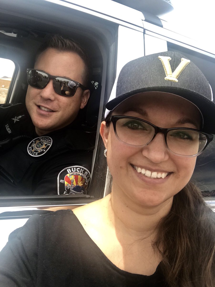 MrsEEisen's tweet photo. Shutting down streets and staging car accidents? Taking this @buckleupvhs campaign to the next level with @BuckeyeAZPD  and @BuckeyeAZFire. Thank you for your patience and professionalism. https://t.co/qnGksd7UON