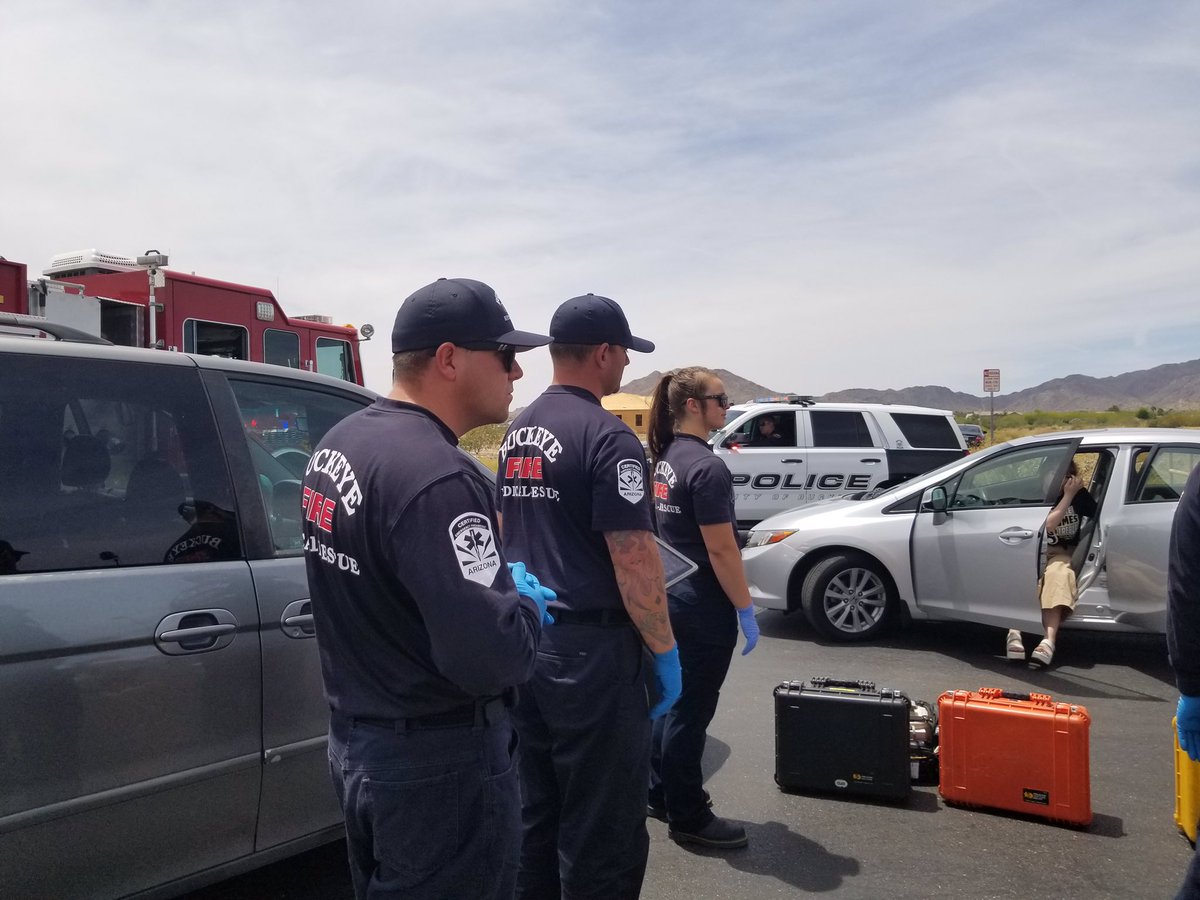 Shutting down streets and staging car accidents? Taking this <a href="/buckleupvhs/">Buckle Up Verrado</a> campaign to the next level with <a href="/BuckeyeAZPD/">Buckeye Police Department</a>  and <a href="/BuckeyeAZFire/">City Of Buckeye Fire-Medical-Rescue Department</a>. Thank you for your patience and professionalism.