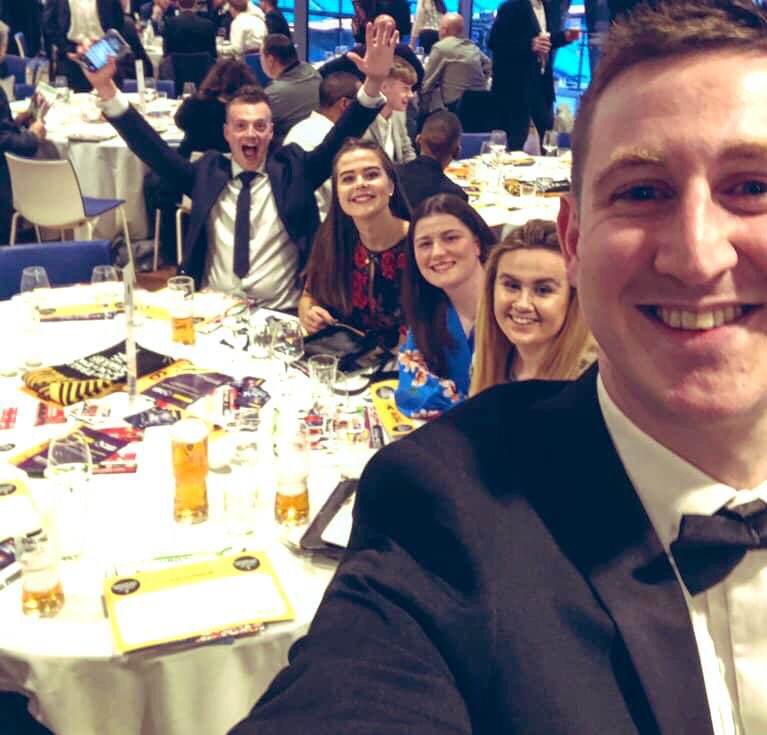 GJGoulding's tweet photo. Football Blogging Awards table selfie!๐ฅณ @LFCTransferRoom, @RMTVWomensPod, @Lee_Chappy #TheFBAs โจ https://t.co/lWLEQBKMCM