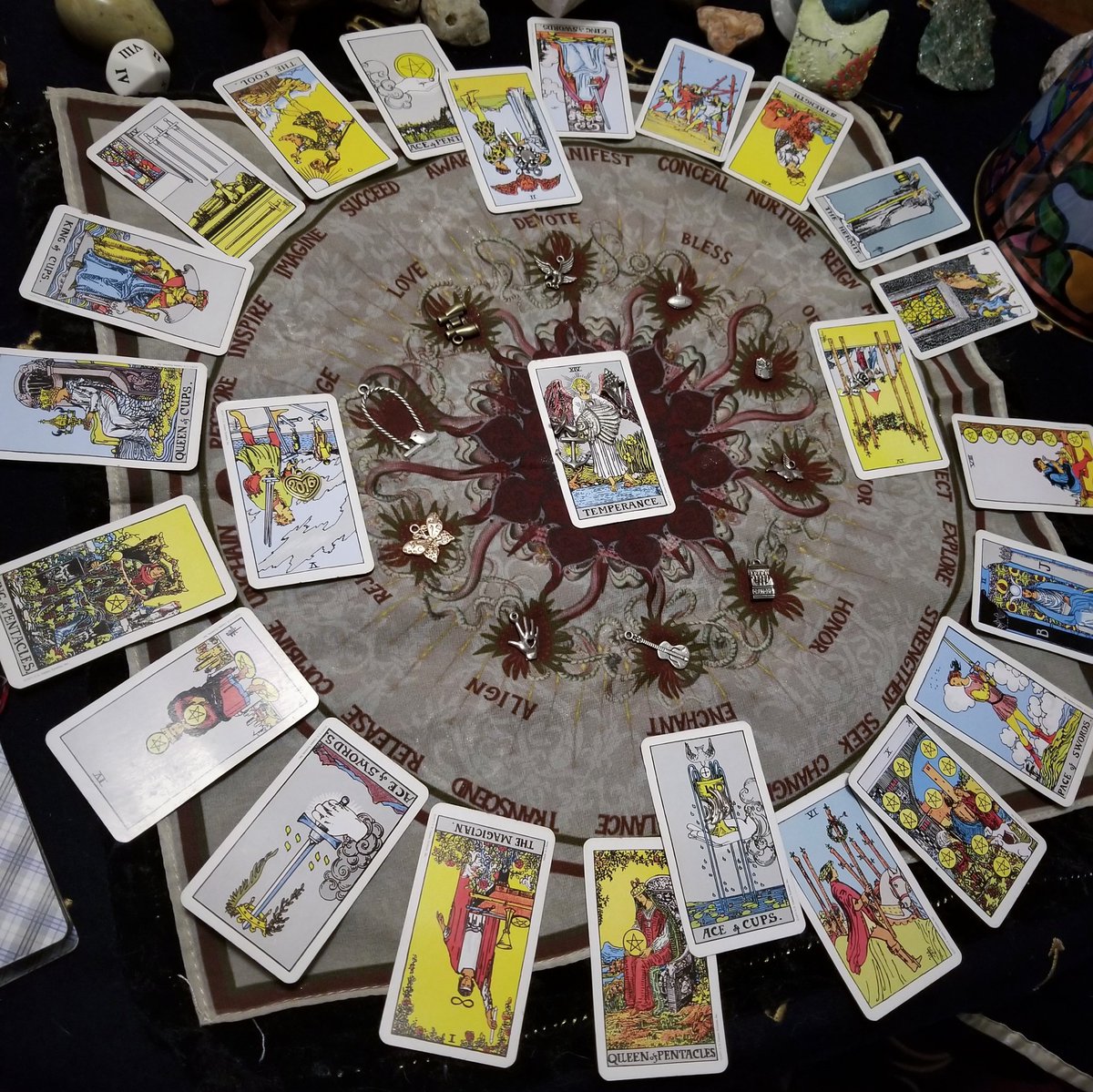 TarotJen's tweet photo. Getting better acquainted with my Milagros Oracle (by @carrie.paris ), doing it the Spirit Spaz way: I added all the charms into my Mondo Charm casting kit, and letting Spirit choose what needs to be transformed in my life. #tarot #charmcasting #milagro https://t.co/kg5ysMHJr4