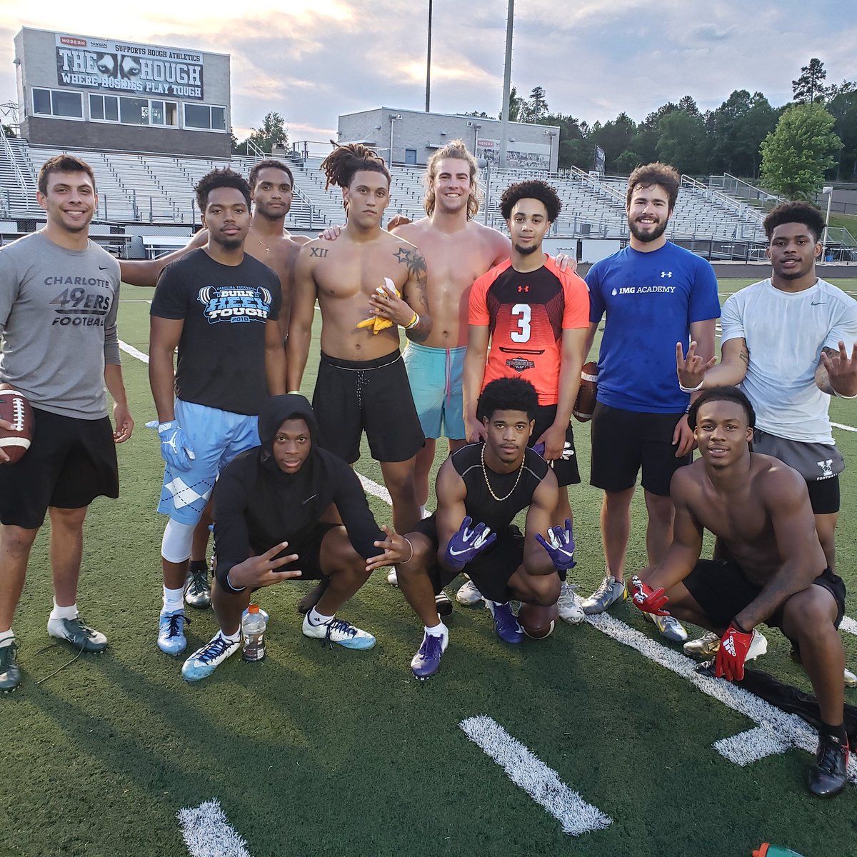elitesportsmktg's tweet photo. What a way to cap off a great week of work! #BallerAlert @PackFootball  @CharlotteFTBL @TarHeelFootball @yalefootball @PaladinFootball @appstate https://t.co/UR6vLtW2TZ