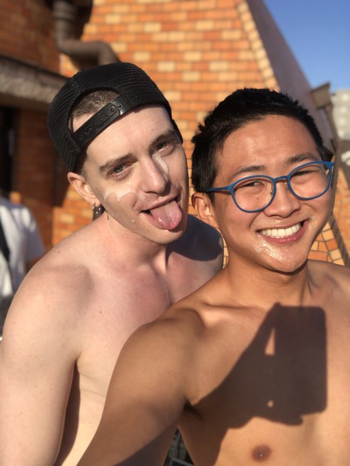 Still cute, even with cum and throat slime on our faces! So much fun with @axel_abysse this past week<a href="/tag/fitness"class="tags"><span>#fitness</span></a><a href="/tag/blue"class="tags"><span>#blue</span></a>
