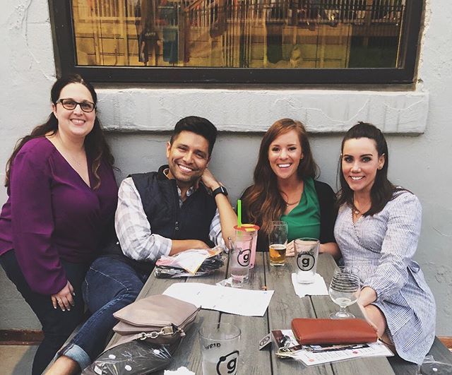 CarmynMaria's tweet photo. The first time we drank together without laptops in front of us was just as blissful as we’d imagined! [Not pictured: Ellie! Missed you Cassiopia &amp; Brandon!] #LeadershipLouisville https://t.co/yk3BKo9O9c https://t.co/d1bCYFjdJK