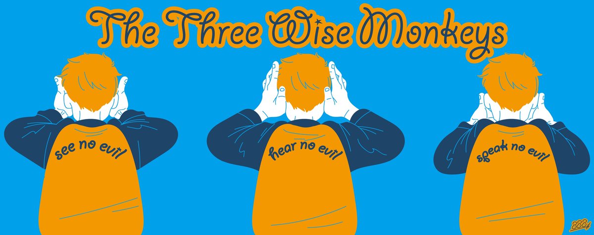 Hachimitsu イラストレーター A Twitter 見ざる 聞かざる 言わざる オリジナルイラスト オリジナル イラスト イラスト好きな人と繋がりたい Illustration 三猿