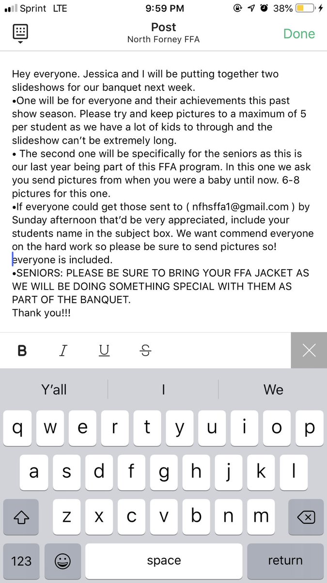 FFANorthForney's tweet photo. PLEASE READ CAREFULLY!!!! https://t.co/2TaEdfqfqi
