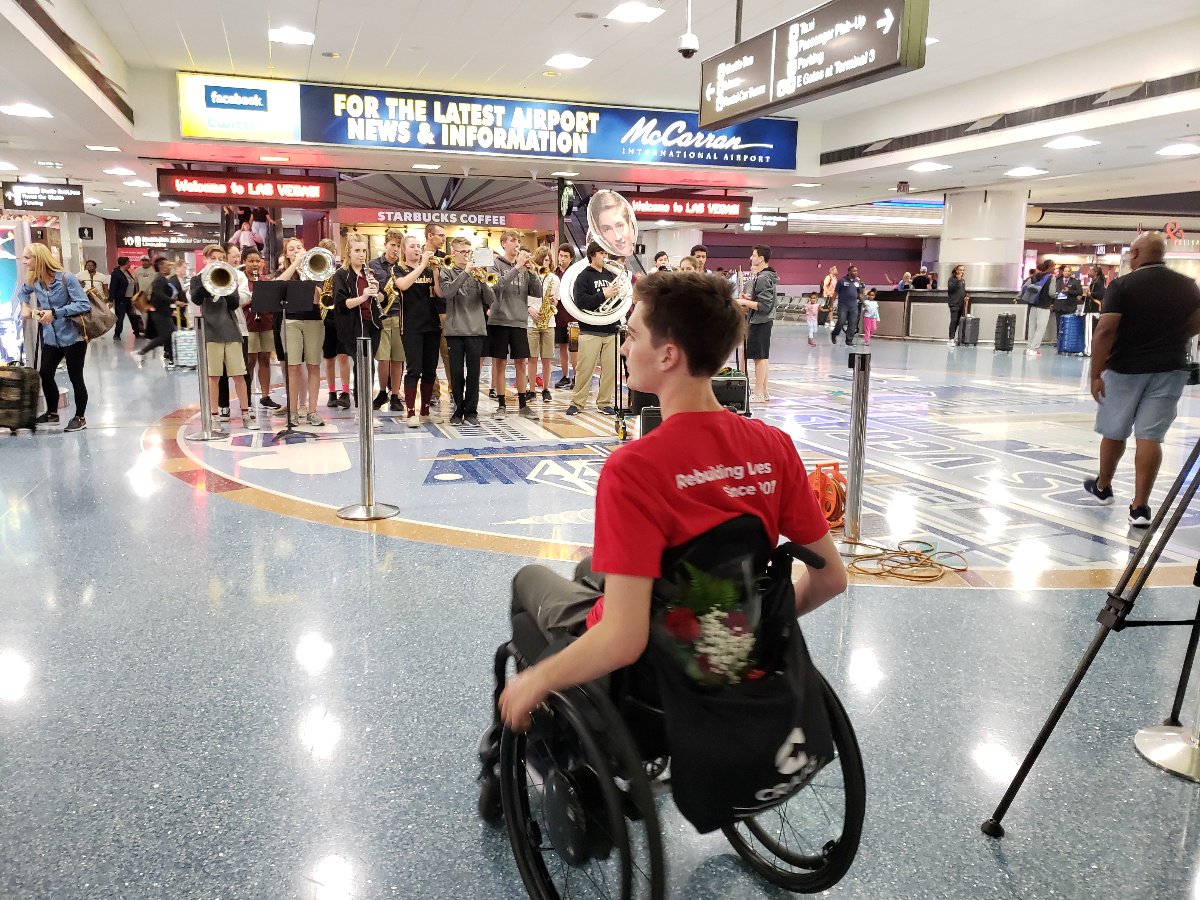 faithlutheranlv's tweet photo. Welcome home #IronMark and family!! Your Faith Family loves you. Mark returned to Las Vegas after being away for 3 months gaining strength and mobility through rehabilitation and care at @craighospital.  Read more about his journey at https://t.co/IaJRG0rwRF https://t.co/YI0aA1SoUI