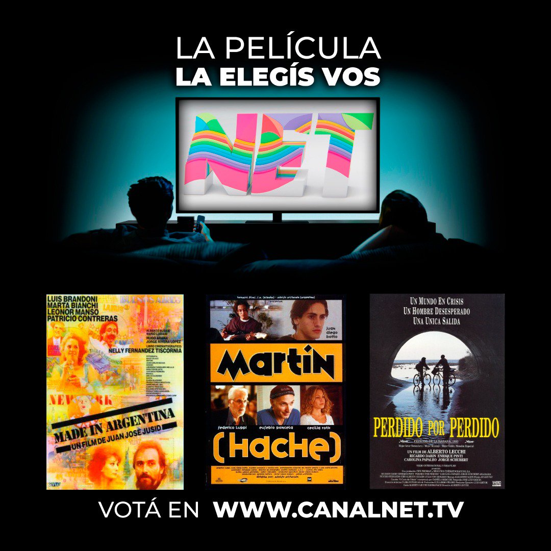 CanalNetAr's tweet photo. #SeleccionNet 🍿📽 Lo mejor del cine nacional llega a tu pantalla.. ¡y la decisión está en tus manos! Vos elegís la película que damos cada sábado a la noche 😄 Votá en el siguiente link 👇https://t.co/HBA4wCXrA6 https://t.co/Al6qyu6Hnt