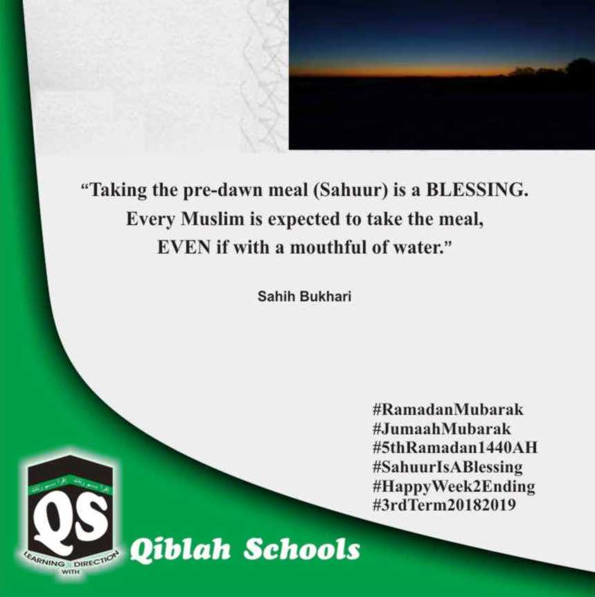 Qiblah_Schools's tweet photo. #RamadanMubarak
#JumaahMubarak
#5thRamadan1440AH
#SahuurIsABlessing
#HappyWeek2Ending
#3rdTerm20182019 https://t.co/m7qekYYQA4